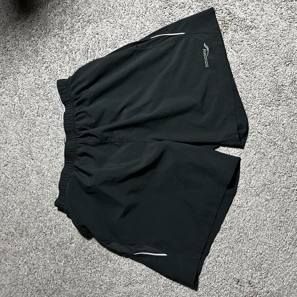 GUC Saucony men’s black running shorts size L - Picture 1 of 5